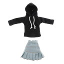 1/6ブライスドール用 服セット パーカー カート 人形飾り アクセサリー 2点セット