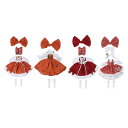 Ob22 Ob24用ヘアアクセサリー付きかわいい人形服セット1:6女の子人形