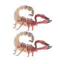 2ピース サソリ動物モデル フィギュア置物 子供用 ギフト プラスチック
