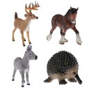 野生動物モデル シミュレーション動物置物 動物モデル 動物フィギュア模型 教育玩具 家装飾 全4種類