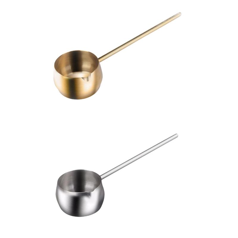 ホットオイルフライパン.小さなスープポット.ステンレススチールの注ぎ口スプーン.バターを溶かしてソースを作るための小さなオイルクッカーミニソースパン