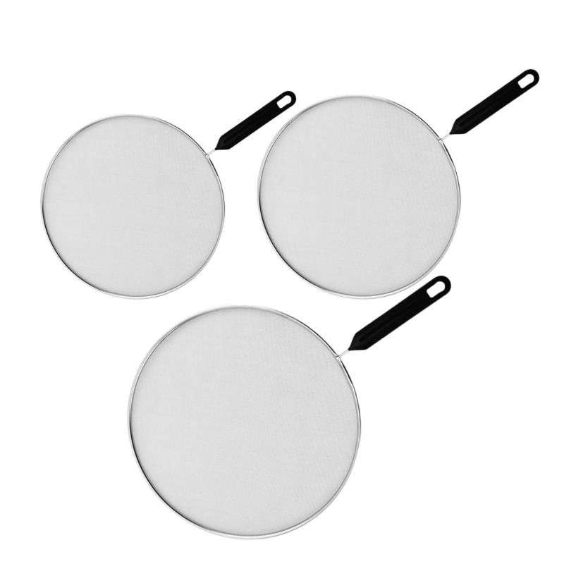 油はねガード ステンレス製 スプラッタースクリーン 細かいメッシュ フライパンカバー 飛散防止 水切り..