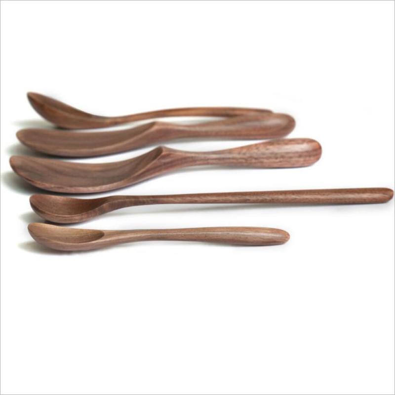 /へら 黒い木製 サービング スクープ 全5種