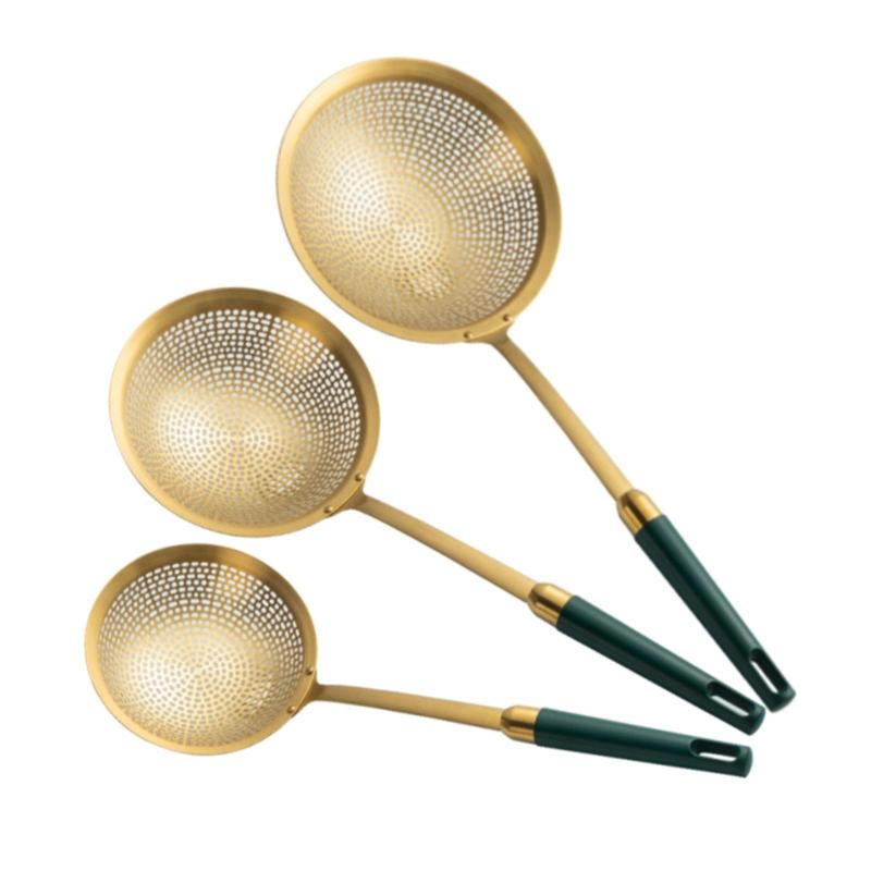 ステンレス鋼の耐久性のあるストレーナーふるい食品ザルオイルベーキング