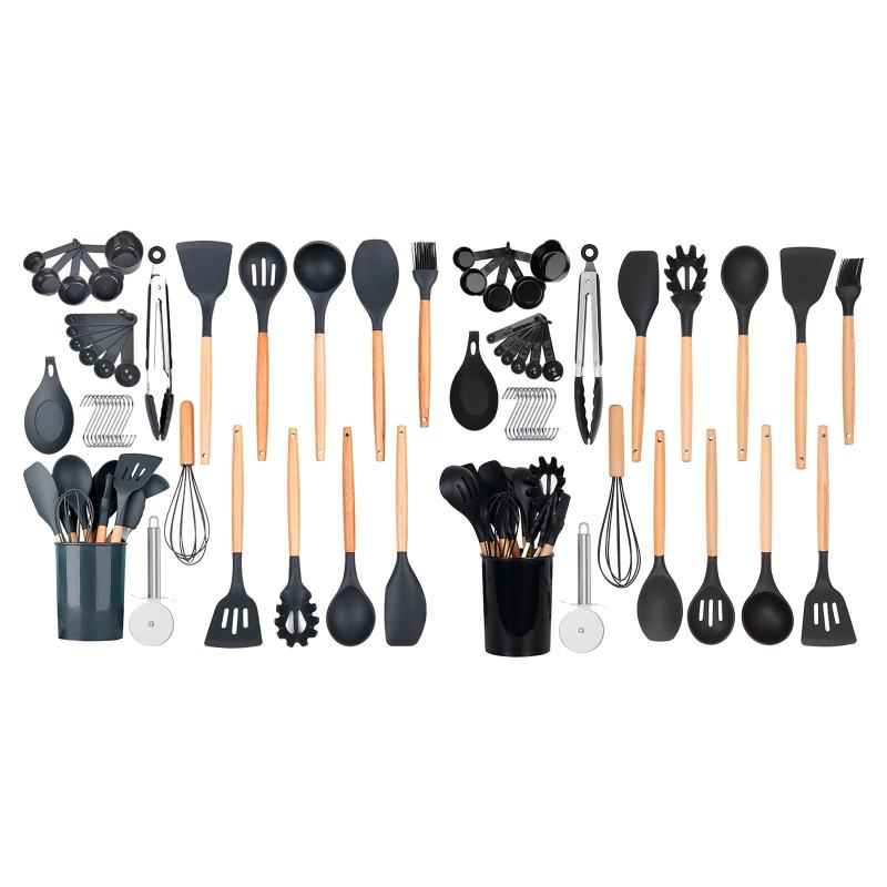 35 個の多機能シリコーン調理器具セット調理器具耐熱ブラシスプーンとホルダー泡立て器初心者のための