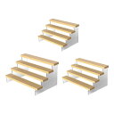 4段アクリルディスプレイライザーオーガナイザー 透明 コスメティックカップケーキ用