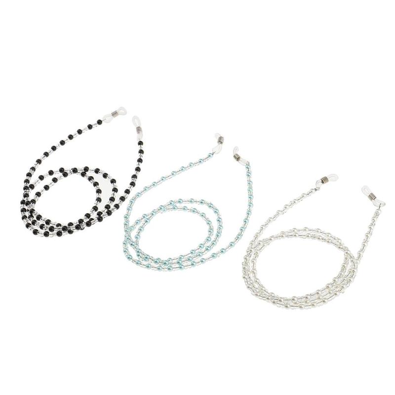 メガネチェーン メガネストラップ コード ネックレスチェーン 長さ約60cm 落下防止 読書 旅行 3個入り