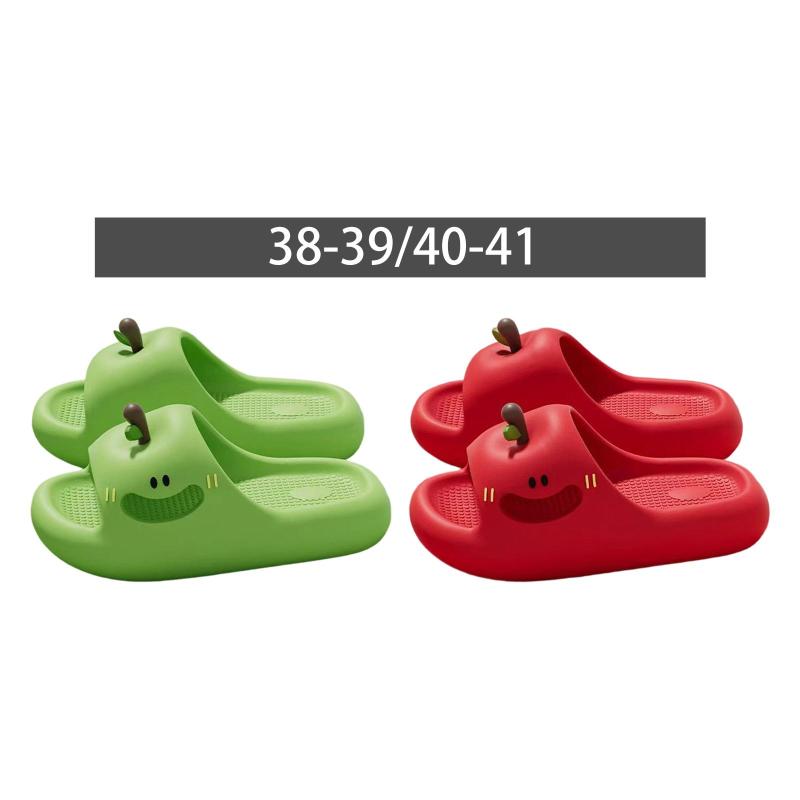 EVAスリッパ ハウススライド 滑り止めシャワースリッパ 厚底履物 3Dアップル型 誕生日プレゼント ビー..
