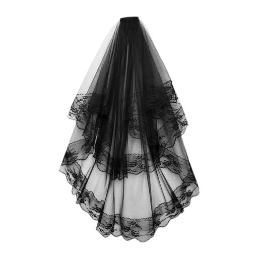 花嫁の黒いベールハロウィンベールヘッドドレスデコレーションメッシュベールDIYブライダル 花嫁の黒いベールハロウィンベールヘッドドレスデコレーションメッシュベールDIYブライダル