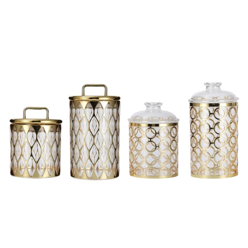 食品キャニスターキッチンフードストレージコンテナ蓋付きダストプルーフルーズリーフティーシュガータ..