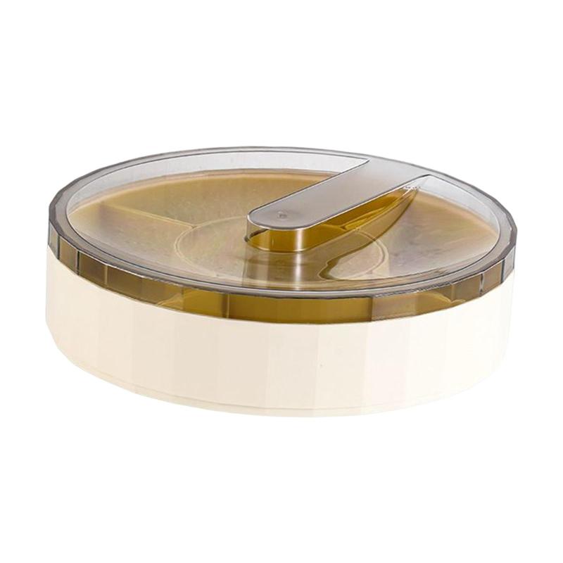 キャンディーボックス 透明な蓋付き サービングトレイ 結婚式用 多機能 5グリッド収納ボックス , 白