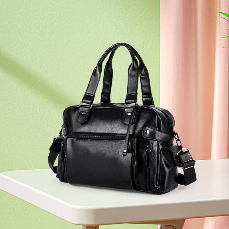 メンズレザーショルダーバッグ大容量ラップトップバッグ旅行屋外屋外