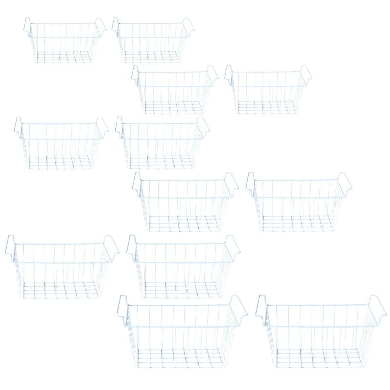 2個入り 冷凍バスケット 冷蔵庫用ビン ハンドル付き 冷凍ワイヤーバスケット パントリー整理 家庭用ボ..