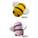 10x バンブルビーオーナメントミニクラフトミツバチ手作り Decortaive ウールフェルト蜂 DIY 工芸品家庭用ヘアアクセサリー保育園ベビー服の装飾