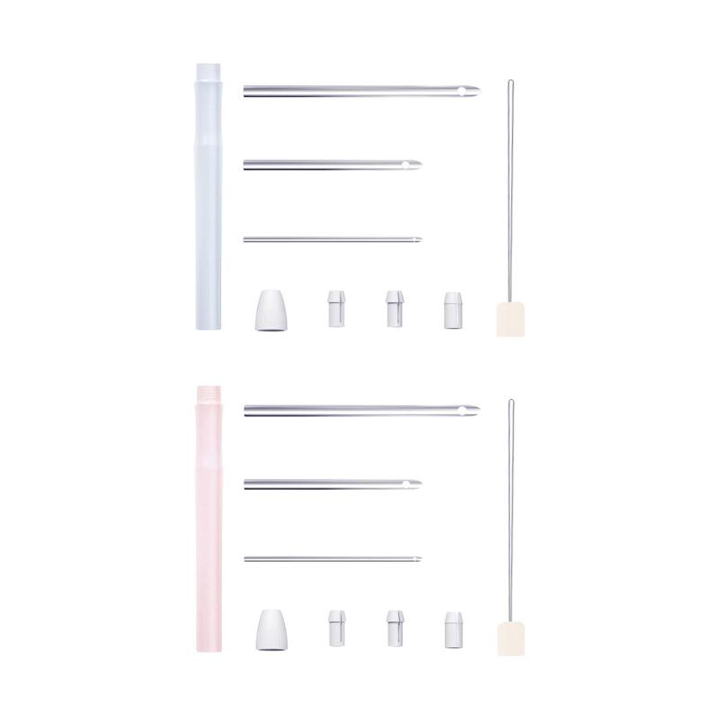 パンチニードルキット 刺繍ペン 2mm 3.5mm 5mm 初心者キット 糸糸 調節可能な糸通しツール クラフト 裁..