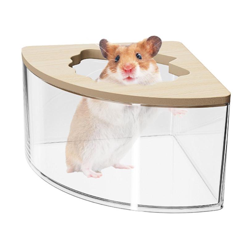 ハムスター砂浴び容器 透明 モルモット小動物用 ダストバス