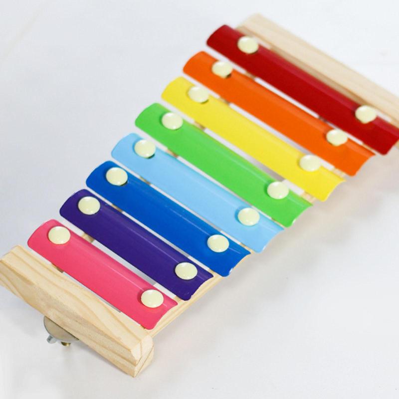 鶏の木琴おもちゃ 鶏用木製木琴おもちゃ ペット用品 オウムつつきゲーム