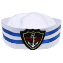 海軍セーラー ヨット帽子 セーラーキャップ 海軍キャップ コスプレ用 アクセサリー