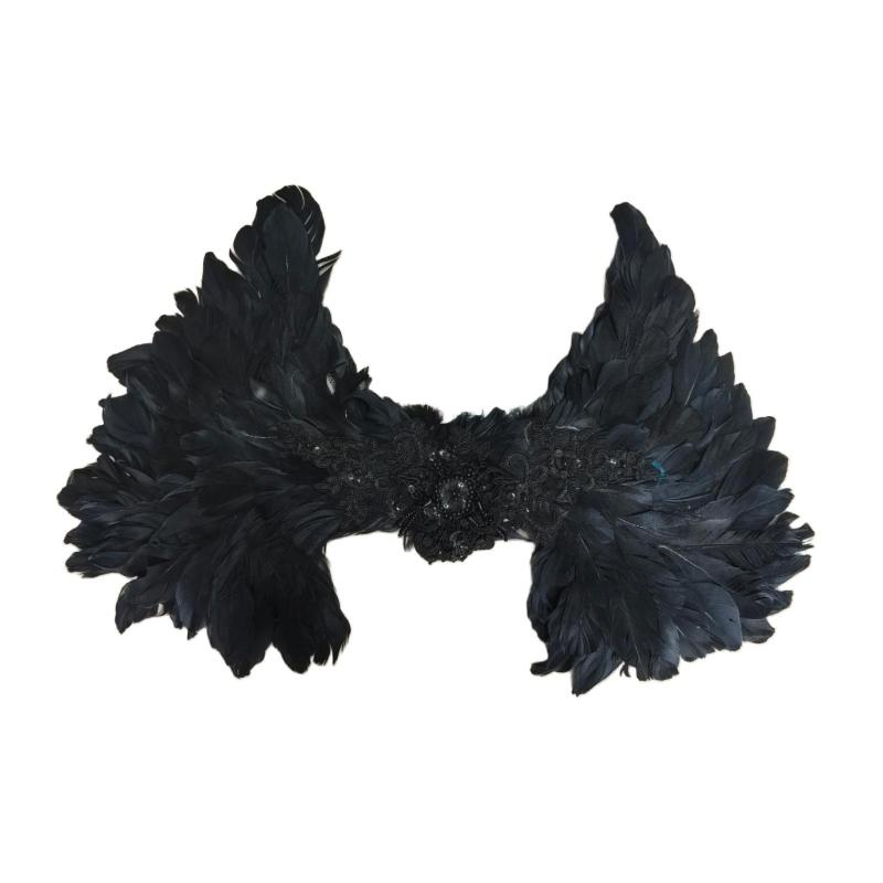 ハロウィーンの仮装パフォーマンスのためのインドの人工羽根飾り