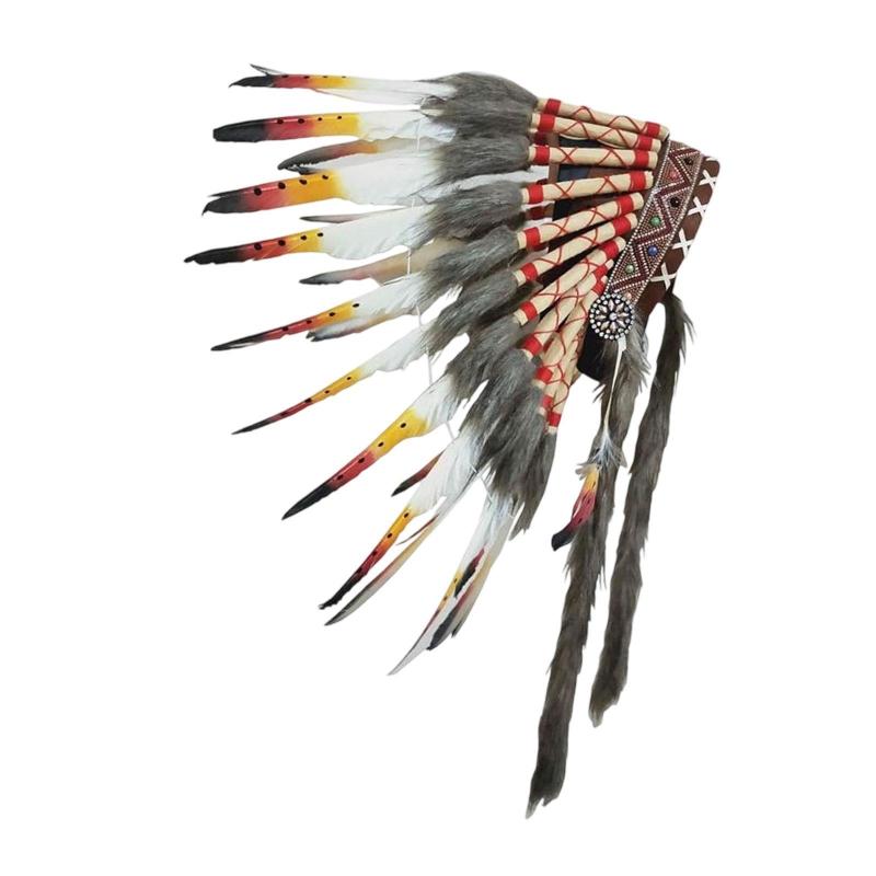 カーニバルダンスパーティーのためのインドの頭飾りのチーフインドの帽子