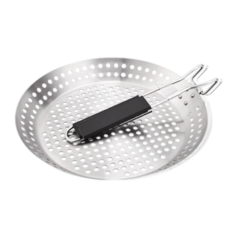 ベイクウェアグリルパングリルパンは簡単にバーベキューグリルプレートラウンドバーベキューグリドル屋外レストランバックパッキング用