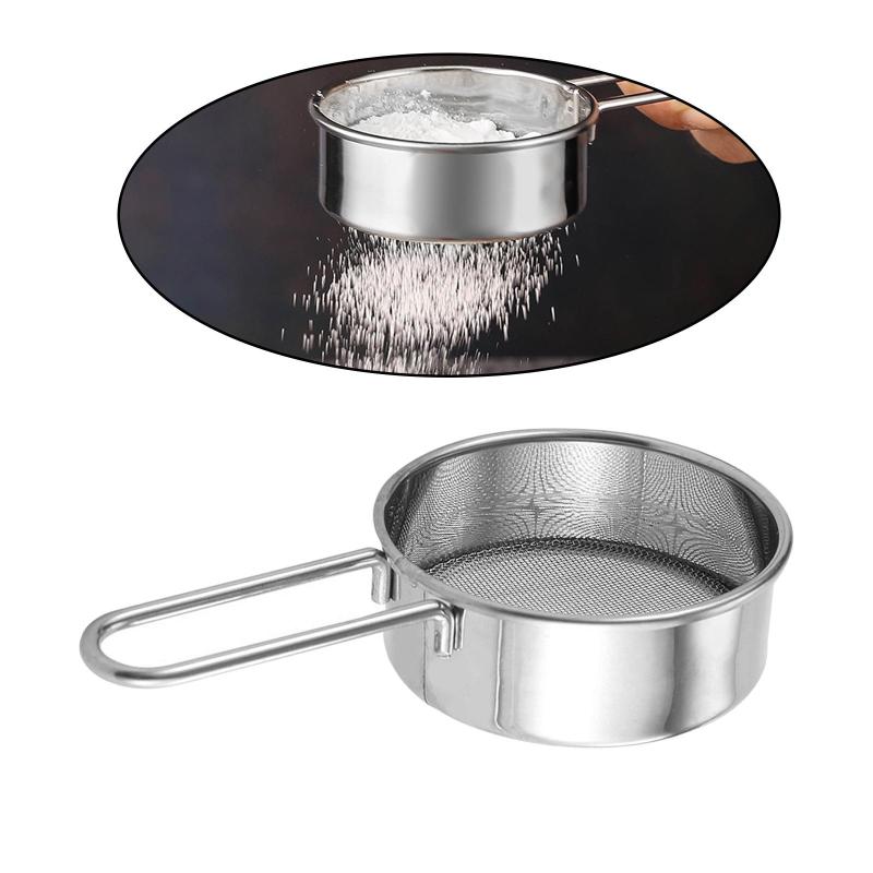 小麦粉ふるい小さなキッチンアクセサリーティーストレーナージュース小麦粉スパイス用