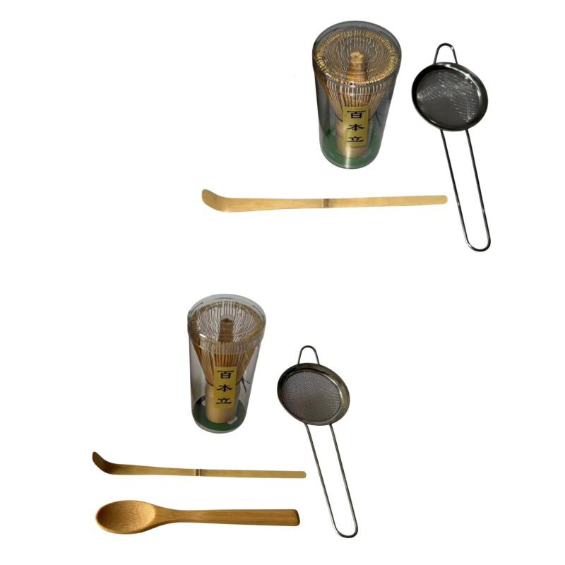 日本の抹茶茶器セット 抹茶泡立て器 ファッション茶道具 ステンレススチールフィルター 抹茶茶道キット..