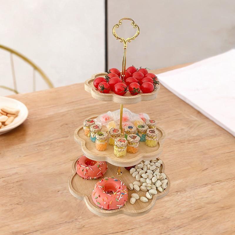 3段スイーツスタンド.カップケーキディスプレイ.フルーツキャンディプレート.誕生日や結婚式に最適
