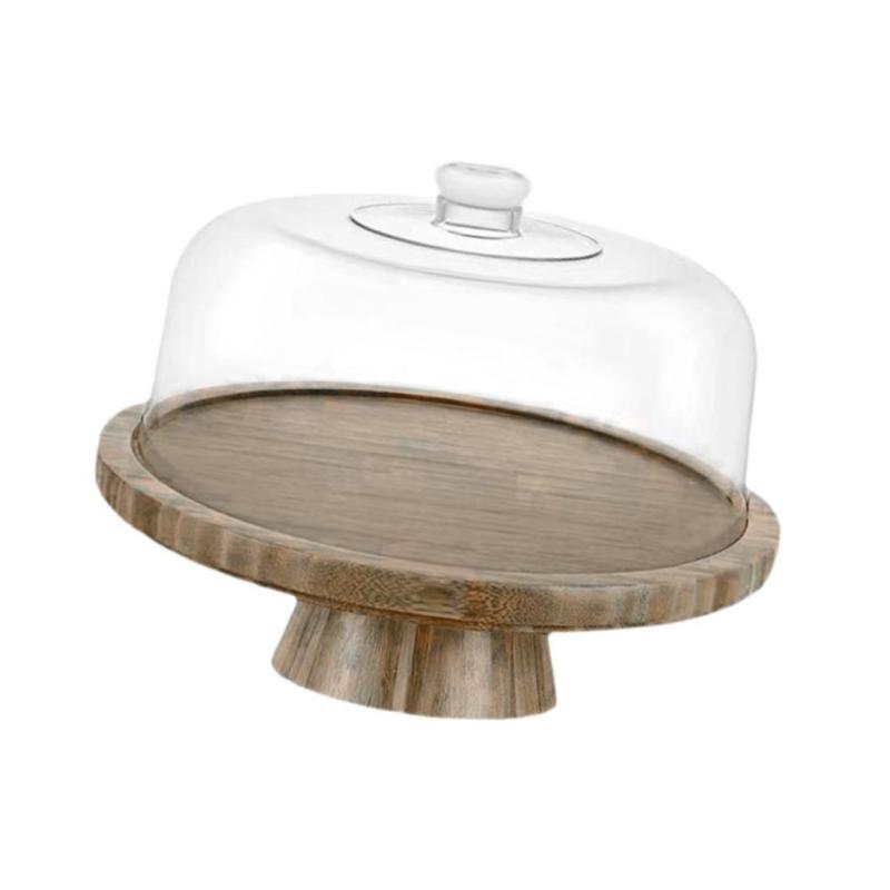 木製ケーキスタンド 蓋付き デザートテーブルディスプレイ フルーツ盛り合わせ チーズ用