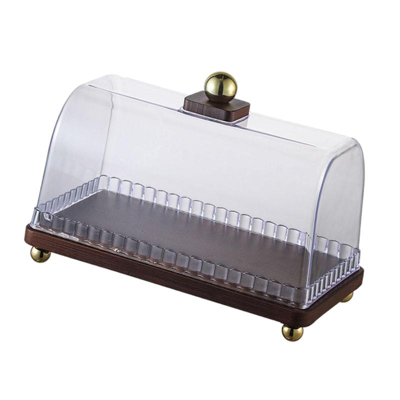 ケーキスタンド クリアカバー付き ケーキ フルーツ ディスプレイ サーバートレイ 多目的装飾ケーキホル..