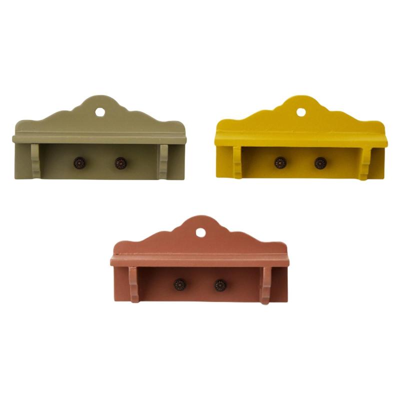 ドールハウスの帽子とコートラックミニチュア服ハンガーミニチュア家具モデルシーンバスルームの装飾用ミニクローゼットラック