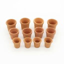 1/12 ドールハウスの庭の装飾用の赤いセラミックフラワーポット 12 個 (3