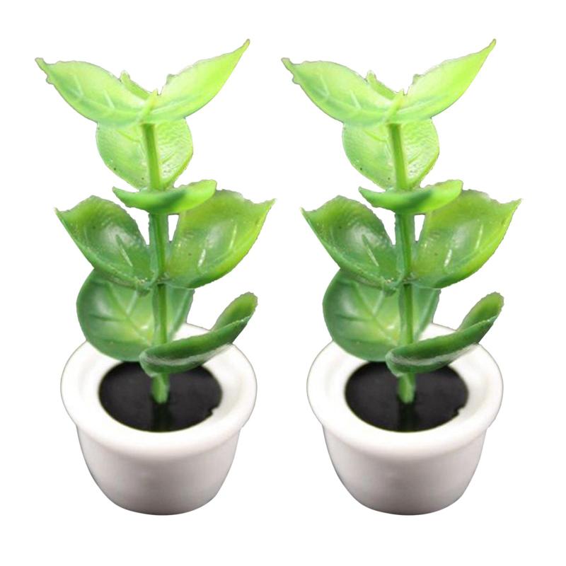 1:12ドールハウスのミニチュアドールハウスの装飾のための鉢植えの植物妖精の庭