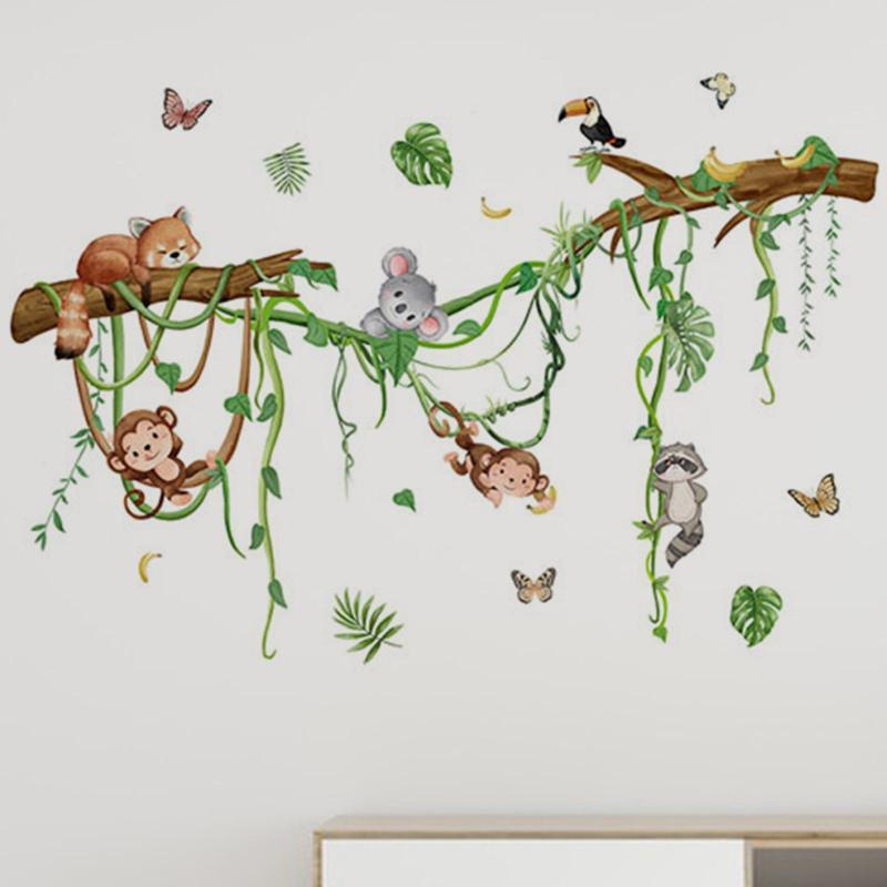 動物 PVC ウォールステッカー アライグマ ウォールデカール 子供部屋用