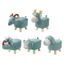 動物フットスツール布張りオスマンキッズ学習スツールかわいいパッド入りクッション靴交換スツール屋内寝室用フットレスト