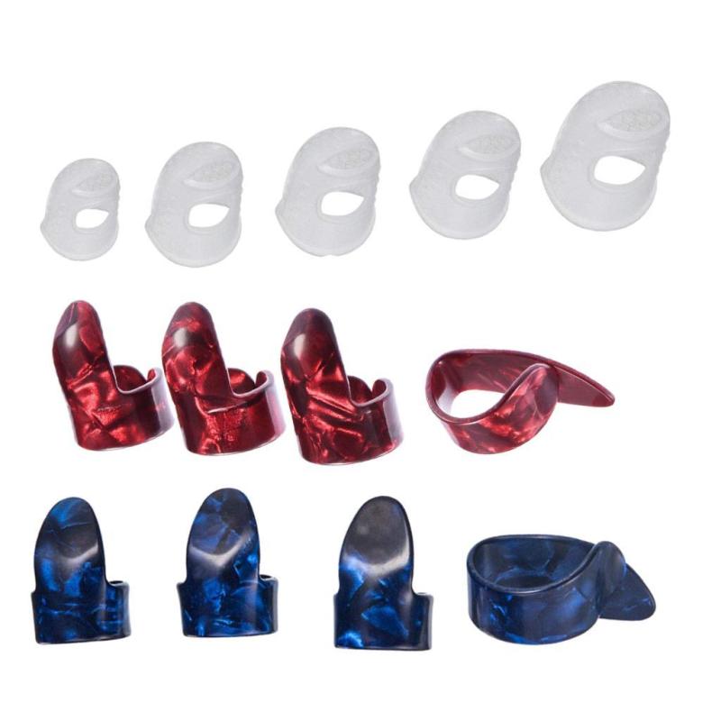 フィンガーサムピック.ギターフィンガープロテクター.ピック.アコースティックギタースターター初心者やその他の弦楽器に役立つギフトセットキット