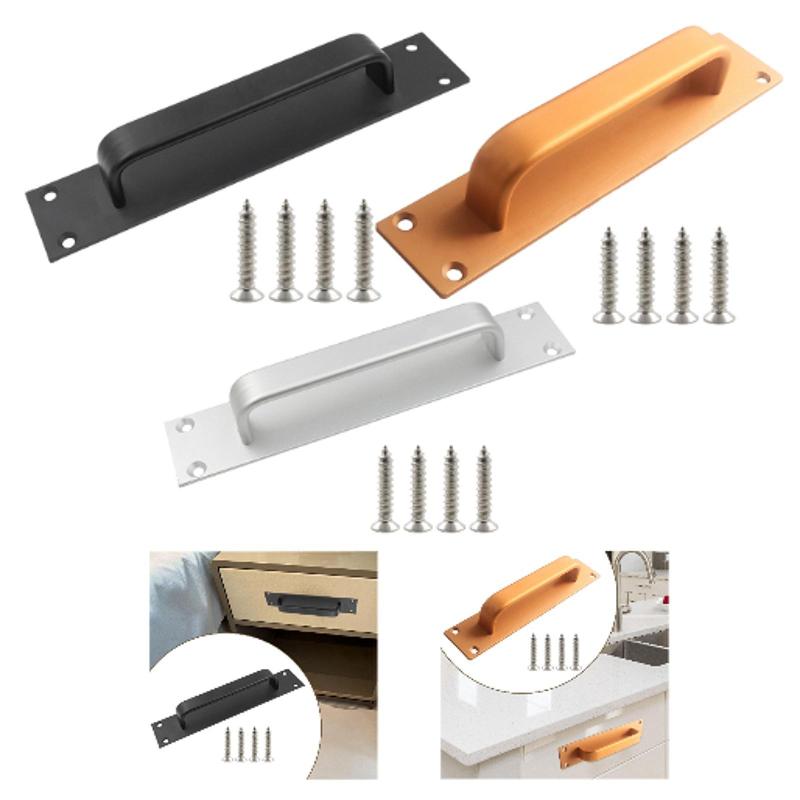 ネジ付きドアハンドルアルミニウム合金モダンなエレガントキャビネットハンドルキャビネット用のプル家..