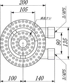 住まeるデパート 楽天市場店の業務用（工業用）中華バーナー(直径200mm)【B200】｜アングル2