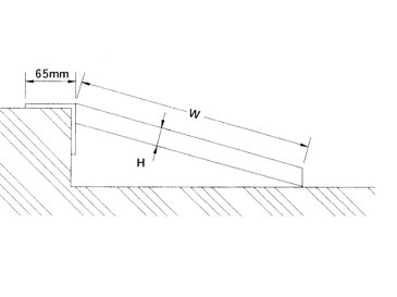 鋼板製・融解亜鉛メッキ仕上げ 乗用車用ノンスリップ型歩道上がり(2t荷重) 適用段差100〜120mm 連結金具付き HGLX-1000-2 【代引き・時間指定不可】
