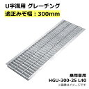 グレーチング U字溝用 溝蓋 みぞ幅300mm用　(乗用車) 長さ995mm 【代引き・時間指定不可】 側溝 歩道 溝 蓋 ふた 〈grating：グレーチング〉 HGU-300-25 L40 その1