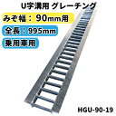 グレーチング U字溝用 溝蓋 みぞ幅90mm用　(乗用車) 長さ995mm 【代引き・日祝配達・時間指定不可】 側溝 歩道 溝 蓋 ふた 〈grating：グレーチング〉 HGU-90-19 その1