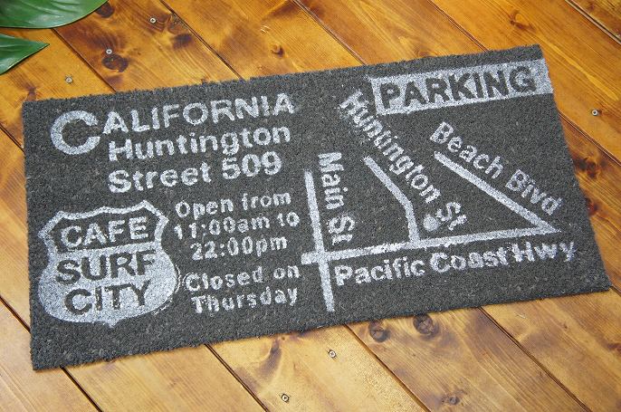 California　Huntington Street　ココマット(玄関マット)☆おしゃれ ハワイアン雑貨 ハワイ雑貨 アメリカン雑貨 アメリカ雑貨 インテリア 西海岸 コースタルリビング カリフォルニアスタイル サーフスタイル