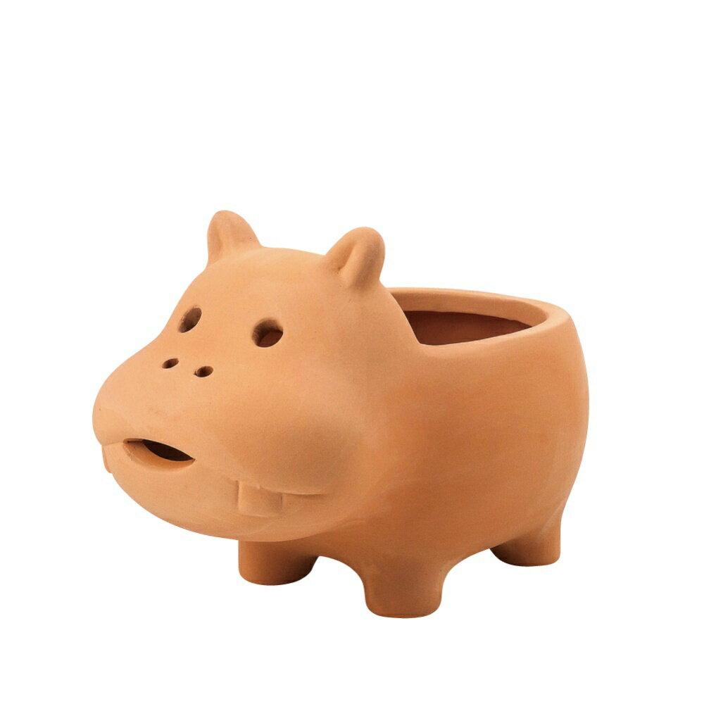 GRH【送料無料】 アニマルテラコッタS カバ 2個セット 【代引不可】 〈北海道・沖縄・離島・一部地域は別途送料がかかります〉 4979-HI