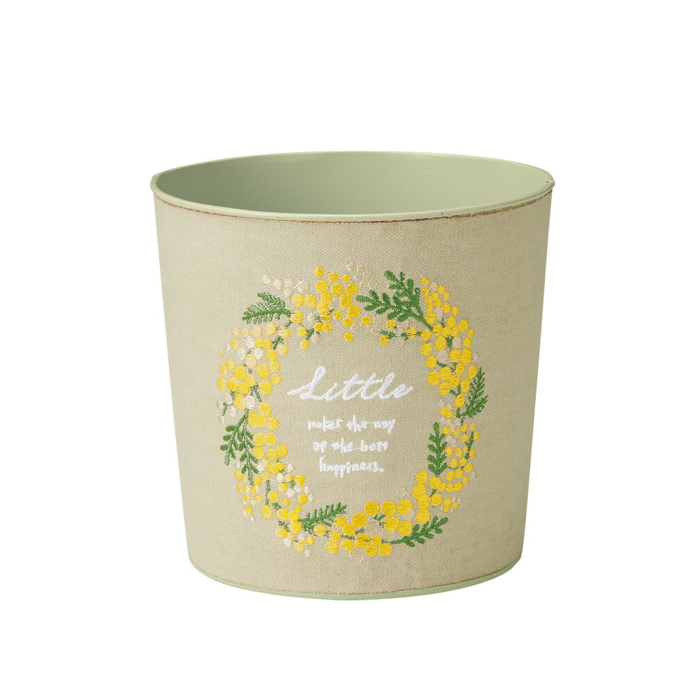 GRH【送料無料】 刺繍ブリキ　ラウンド L　グリーン　2個セット 【代引不可】 〈北海道・沖縄・離島・..