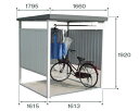 ダイマツ 多目的万能物置 DM-7 幅1613×高さ1920×奥行1615mm サイクルハウス / サイクルポート休憩所 喫煙所 喫煙ブース 屋外国内生産！自転車置き場,物干し台,物置 【代引 時間指定 日,祝着指定不可】storage shed