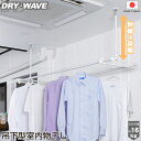 DRY WAVE 吊下型室内物干し TN6090 / 【送料無料】/ 吊り下げ 室内物干し 室内吊り具 室内物干しハンガー 天井 吊下 吊材 伸縮 伸縮棒 高さ調節 長さ調節 脱着式 洗濯 洗濯物 たっぷり干せる 室内 屋内 梅雨 花粉