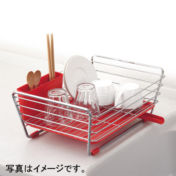 シンプルストレージ 水切りバスケット［レッド］［HB-301］/【ポイント 倍】