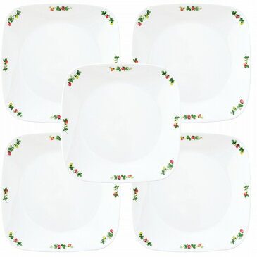 コレール 食器 /コレールスウィートストロベリースクエア大皿[5枚セット]CP-9295/【ポイント 倍】【送料無料】
