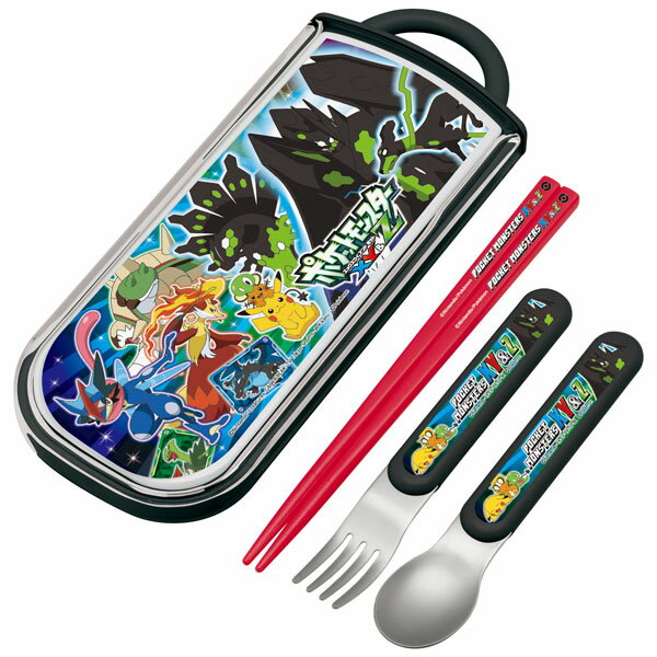 【在庫処分】ポケモン 箸 / 食洗機対応スライド式トリオセット ポケットモンスター XY&Zのサムネイル