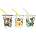 スナックワールド ストロー付きコップ / ストロー付 タンブラー 320ml 3個セット スナックワールド /【ポイント 倍】